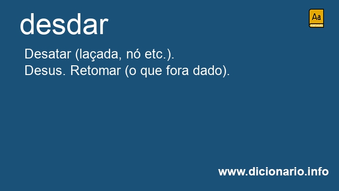 Significado de desdares