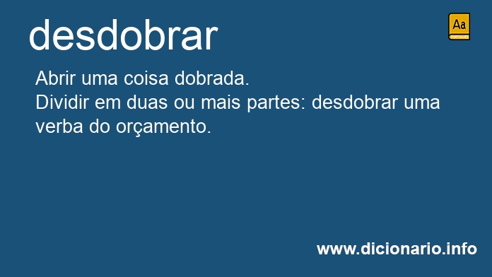 Significado de desdobrai