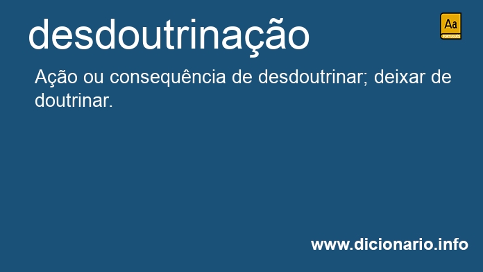 Significado de desdoutrinao