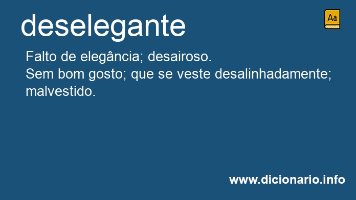 Significado de deselegante