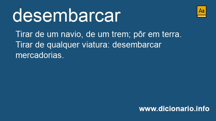 Significado de desembarcam