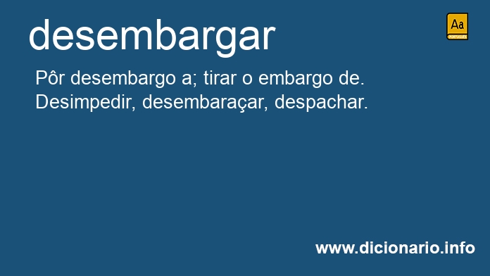 Significado de desembarga