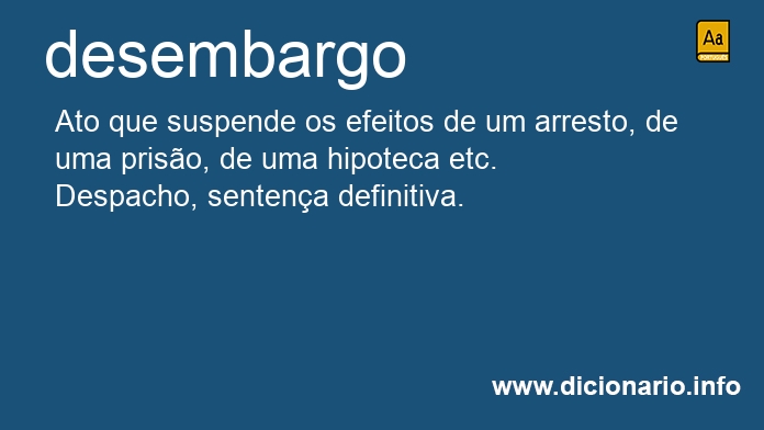 Significado de desembargo