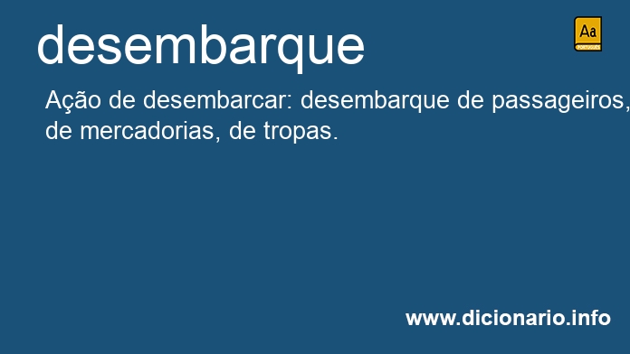 Significado de desembarque