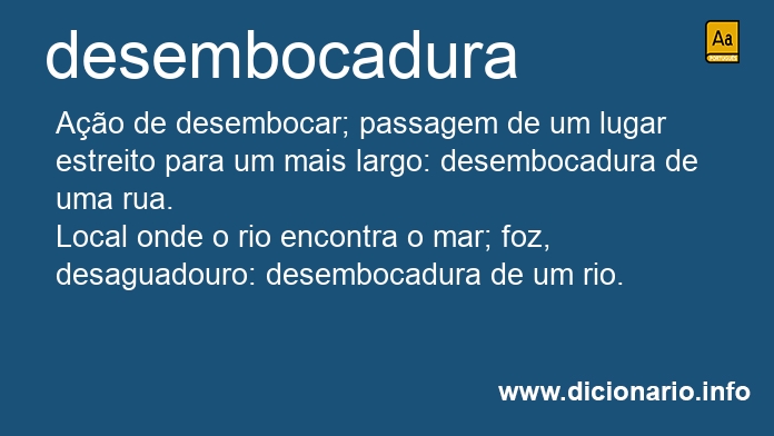 Significado de desembocadura