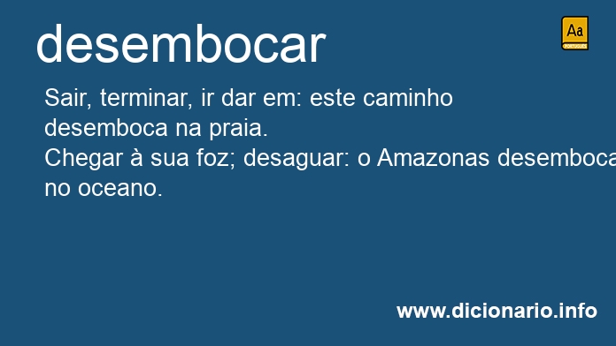 Significado de desembocavam