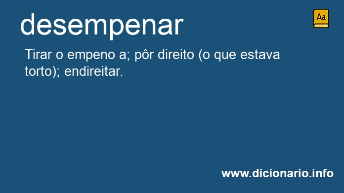 Significado de desempenardes