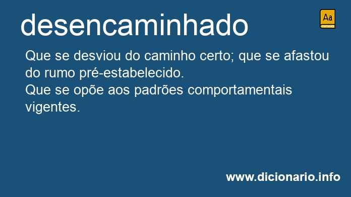 Significado de desencaminhado