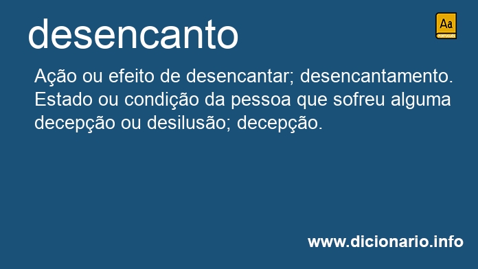 Significado de desencanto