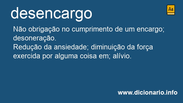 Significado de desencarga