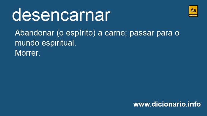 Significado de desencarnar