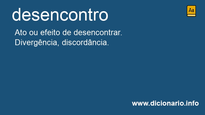 Significado de desencontro