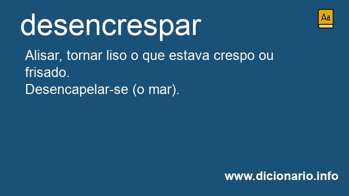 Significado de desencrespado
