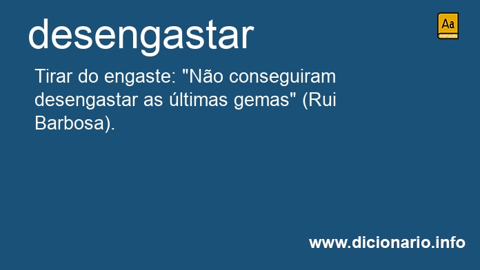 Significado de desengasto