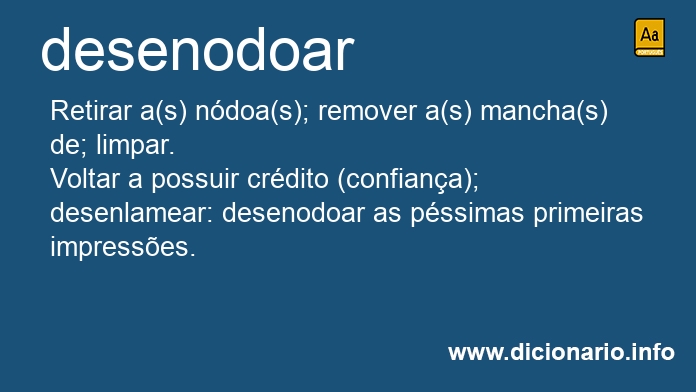 Significado de desenodoar