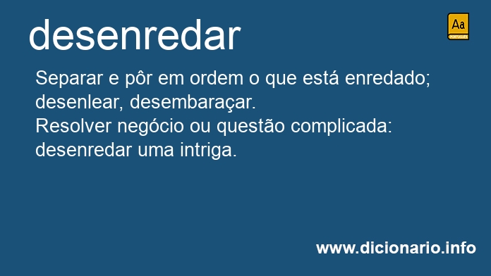 Significado de desenredar