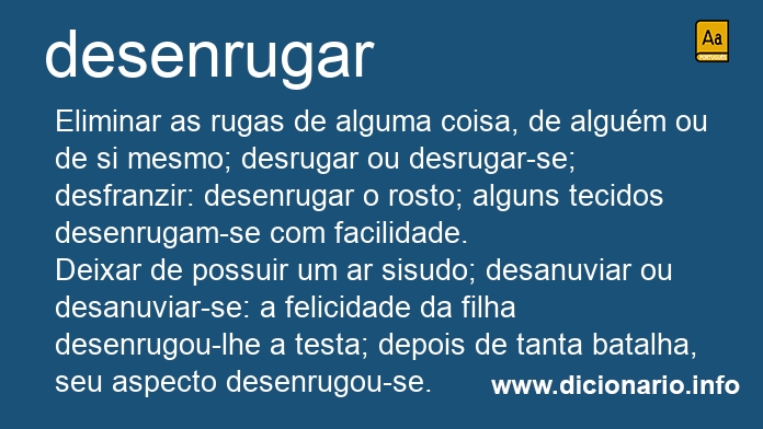 Significado de desenruguei