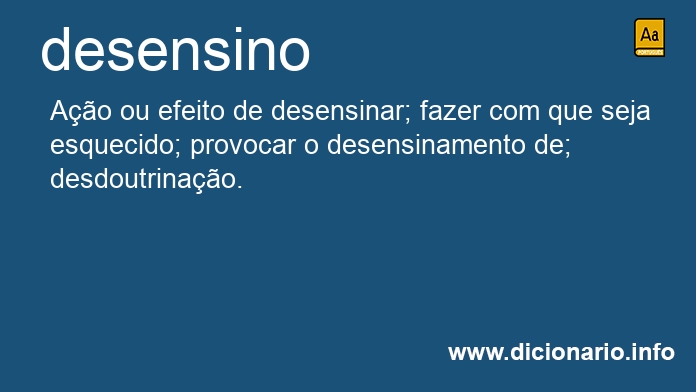 Significado de desensino