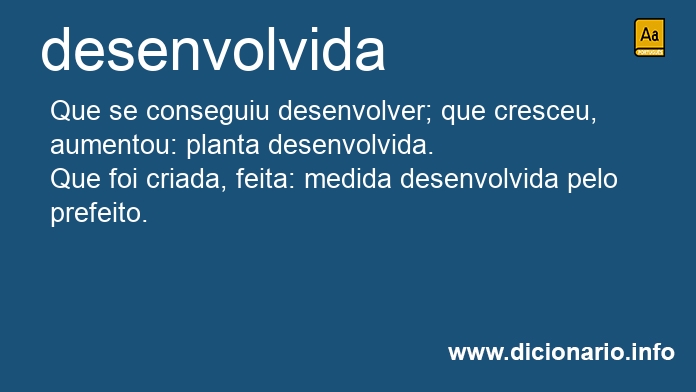 Significado de desenvolvida