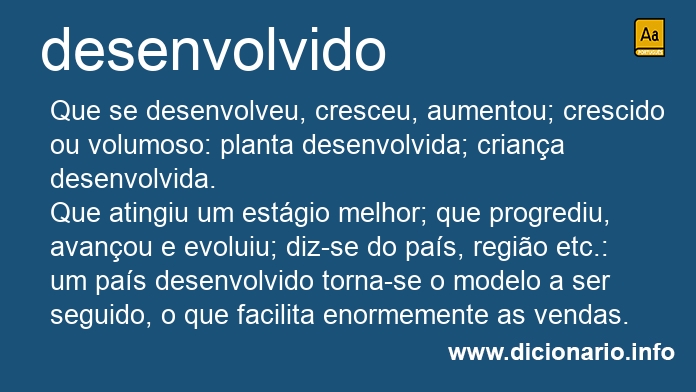 Significado de desenvolvido