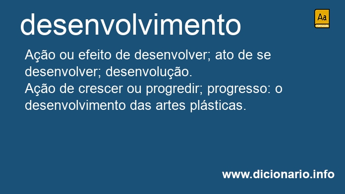 Significado de desenvolvimentos