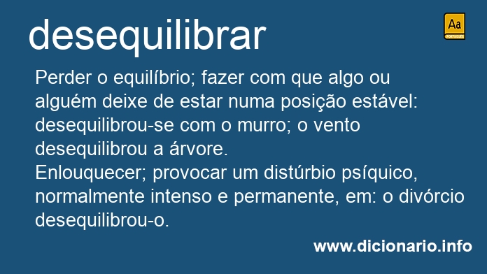 Significado de desequilibrai