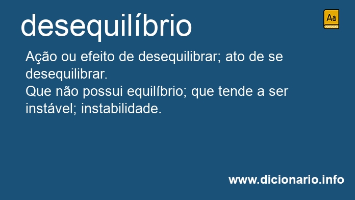 Significado de desequilbrio