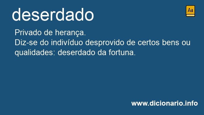 Significado de deserdado