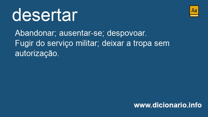 Significado de desertar