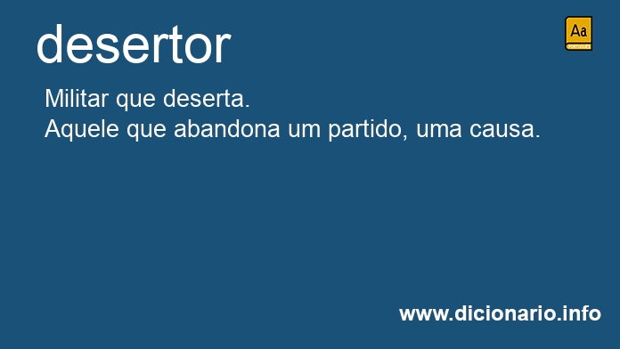 Significado de desertores