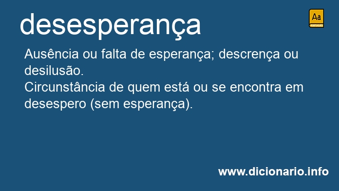 Significado de desesperana