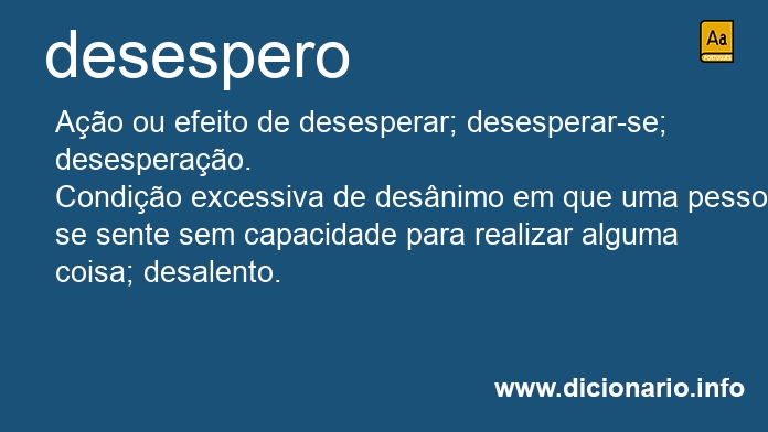 Significado de desespero