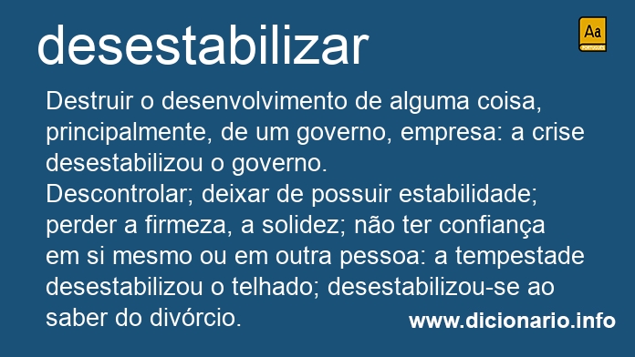 Significado de desestabilizamos