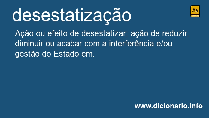 Significado de desestatizao