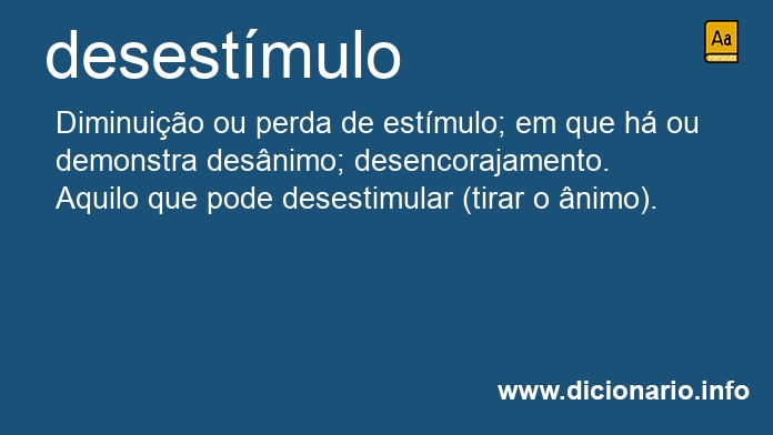 Significado de desestmulo