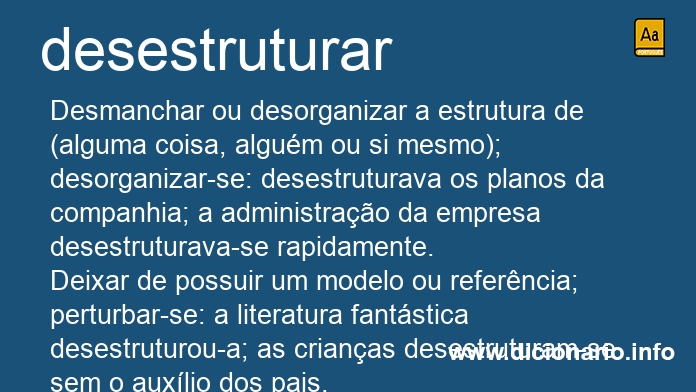 Significado de desestruturar