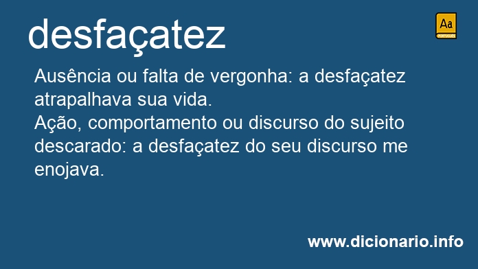 Significado de desfaatezes