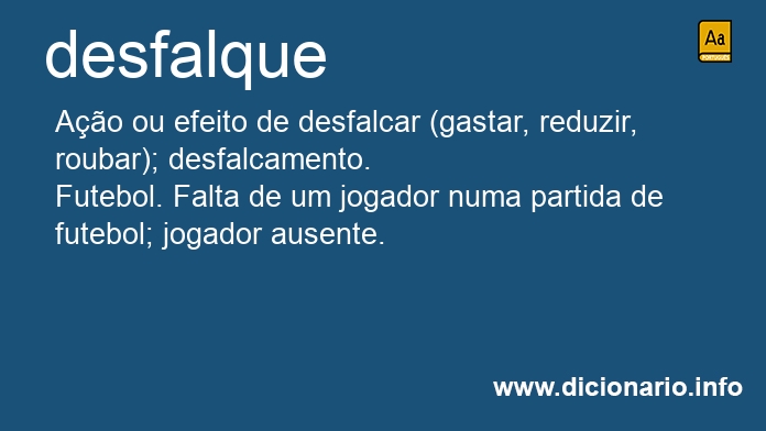 Significado de desfalqua