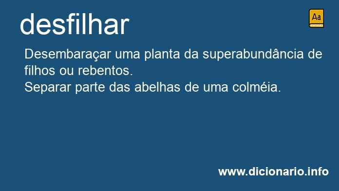 Significado de desfilhar