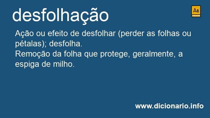 Significado de desfolhao