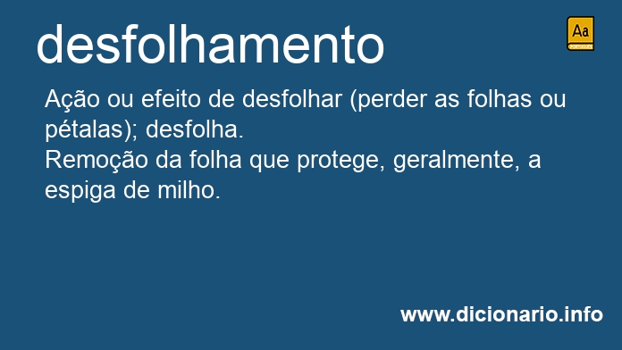 Significado de desfolhamento