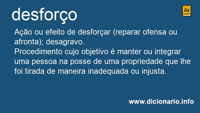 Significado de desforo