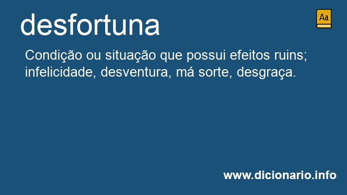 Significado de desfortuna