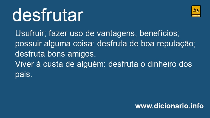 Significado de desfrutaro