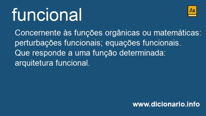 Significado de desfuncionalidade