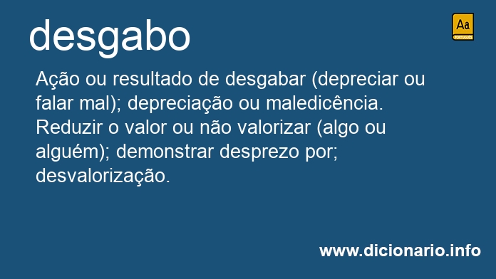 Significado de desgabo