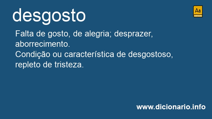 Significado de desgosto