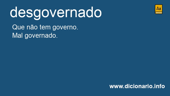 Significado de desgovernada