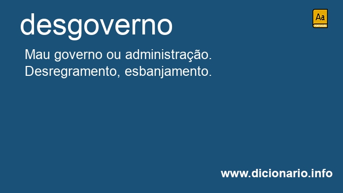 Significado de desgoverno