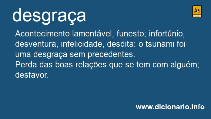 Significado de desgraa